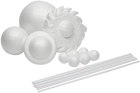 12-Piece 3D Solar System Model Kit - 12 Pcs White Foam Balls & Dowels - DIY Solar System Project & Kids Toys - Foam Planets to Paint & Painting Kit for Science Coloring Fun for Kids - Image 6