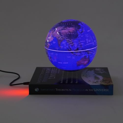 Magnetic Levitation Globe with LED Lights, 6-Inch Floating Geographic Globe, Educational World Map for Home Office Decor, Kids & Adults - Image 7