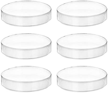 EISCO 6PK Plastic Petri Dishes with Lids - 2.9" Diameter, 0.5" Depth - Molded in Polypropylene - Reusable - Translucent by EiscoLabs