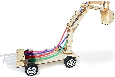 Hydraulic Shovel Model Educational Toy Rod for Kids Wooden DIY Toy for School Class Use - Image 4
