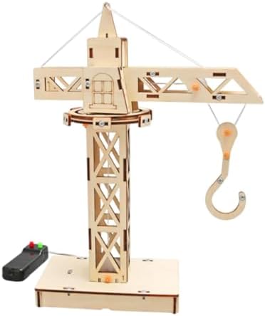 Wood Mechanical Building Toy, Stem Models Building Toy, Tower Cranes Science Experiments DIY for Teens, Children, Kids by Luwecf