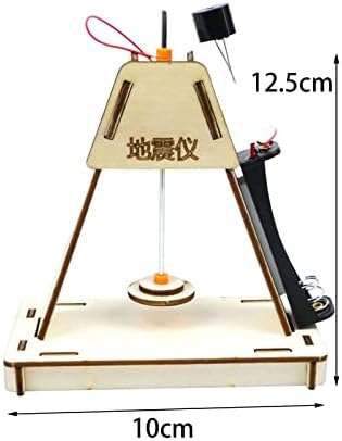 DIY Earthquake Alarm Science Experiment Kit STEM Toy for Kids 14cmx8cm Wood Mechanical Model - Image 6
