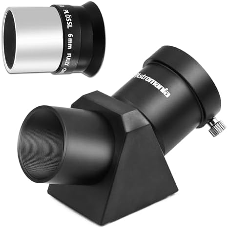 Astromania 1.25" 6mm Plossl Telescope Eyepiece - Bundle with - 1.25" 45-Degree Diagonal Prism by AstromaniaOptics