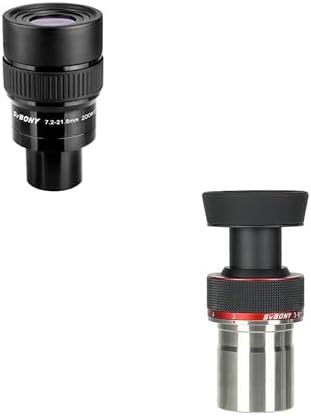 SVBONY SV191 Zoom Eyepiece for Telescope Bundle with SVBONY SV215 Zoom Eyepiece, 1.25 Inch Zoom Lens by SVBONY