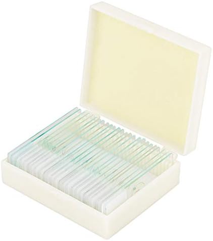 Prepared Microscope Slides Set, 25 Piece Glass Specimen Collection with Labeled Plant Animal Cell Samples for Biology Labs Students Standard 75 x 25 mm Boxed Set by ViaGasaFamido