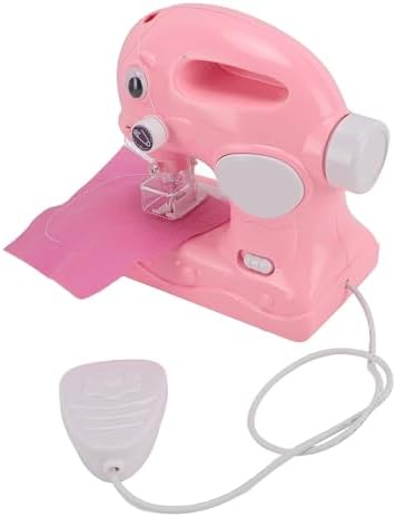 Kids Sewing Machine for Beginners, Portable Mini Sewing Toy for Girls, Rechargeable DIY Craft Kit with Cloth & Accessories, Fun Arts and Crafts Birthday (Pink) - Image 5