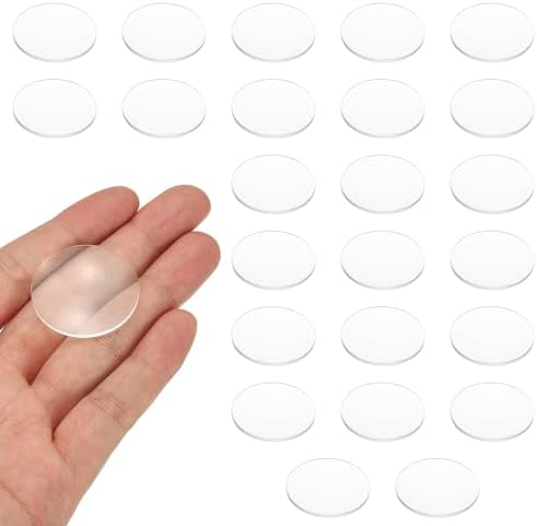 PATIKIL 24 Pack Biconvex Lens, 31mm Dia. 65mm Focal Length Optical Lenses Magnifier Paperweight Acrylic Double Convex for DIY Office Desk Home Science Experiment Telescope by PATIKIL