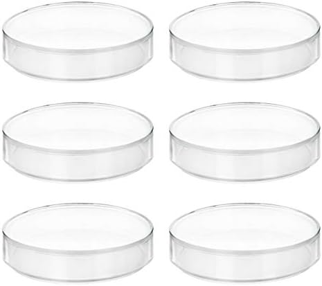EISCO 6PK Polypropylene Petri Dishes with Lids - 95mm (3.75") Dish Diameter, 100mm (4") Lid Diameter, 13mm (0.5") Depth - Reusable Plastic Petri Dishes by EiscoLabs