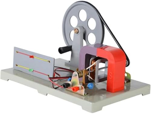 Permanent Magnet, Rotatable Armature Generator Hand-Operated Generator to Explore Experimental Electromagnetic Equipment Manual Electricity Generator AC-DC Model Faraday Generator by Unknown