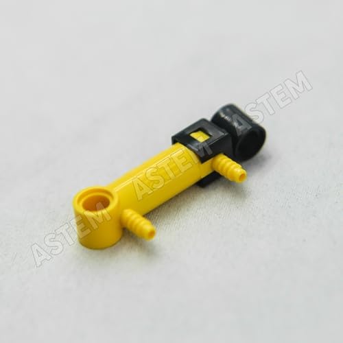 ASTEM 33pcs Pneumatic Technic-Parts Kit Compatible with Lego Pneumatic Cylinders-Air-Pump Pressure Rod Switch Piston Hose Technic Linear Actuator MOC-Spare-Parts. - Image 5