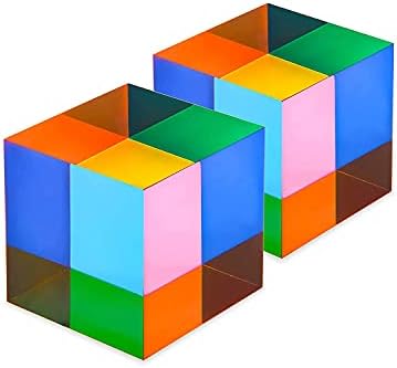 CMY Color Cube, 40mm Acrylic Prism, Educational Toys for Kids by ECBANLI