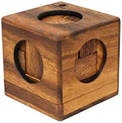 Wood Cube Puzzle: Handmade SOMA Cube 3D Brain Teaser Puzzle STEM Skill Builder Interlocking Logic Game by SiamMandalay