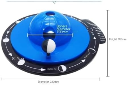 Gear Linked Lunar Phase Cycle Demonstrator Box, Mirror Reflection Earth-Moon Dual Rotation Waxing & Waning Moon Phase Geography - Image 2