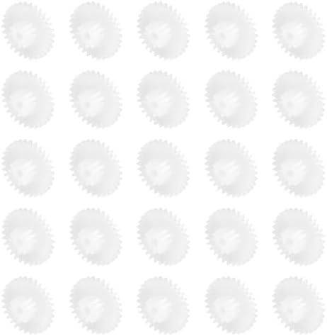 MECCANIXITY 40 Pcs Plastic Gears 30 Teeth Plastic Motor Gear Model 30122B Reduction Gear for RC Car Model DIY Robot (White, Module 0.5) by MECCANIXITY