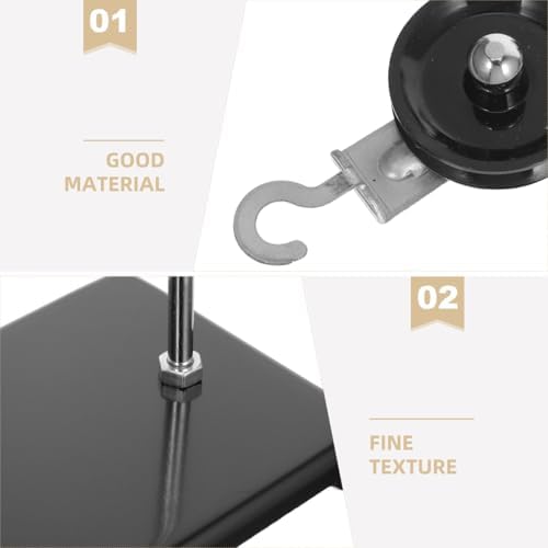 ULTECHNOVO Pulley Block System Physics Experiment Kit with Stable Base 13.38 inch Block and Tackle Pulley System for School Science Projects Lab Mechanics Learning 2 Single Pulleys 2 Double Pulleys - Image 6