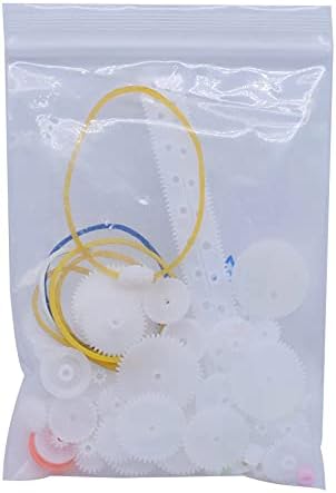Artshu 75pcs Mixed Plastic Gearbox Rack Pulley Belt Worm Gear Single & Double-Gear 8-56 Teeth DIY Tool for Robot Repair & Toy Car DIY Kit - Image 5