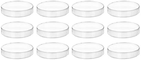 12PK Plastic Petri Dishes with Lids - 2.9" Diameter, 0.5" Depth - Molded in Polypropylene - Reusable, Autoclavable - Translucent - Eisco Labs by EiscoLabs