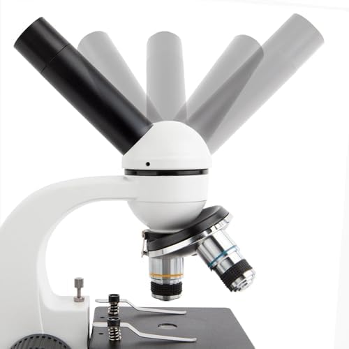 AmScope Rotating Monocular Compound Microscope, 40X-1000X Magnification - Image 4