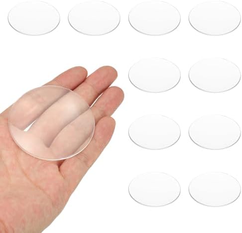 PATIKIL 10 Pack Biconvex Lens, 60mm Dia. 180mm Focal Length Spherical Optical Lenses Magnifier Paperweight Acrylic Double Convex for DIY Office Desk Home Science Experiment Telescope by PATIKIL