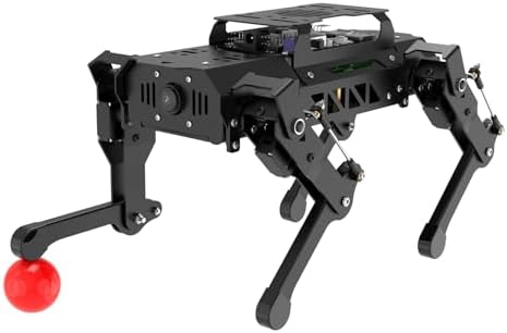 PuppyPi ROS2 Robot Dog with ChatGPT Large AI Models AI Embodied Intelligence Robotic Dog Vision Scene Voice Command Understanding Bionic Quadruped ROS Education Robot, Standard & RaspberryPi5 8GB by LewanSoul