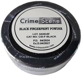 Crime Scene Latent Fingerprint Powder, One Ounce, Use on Light Colored Surfaces (Regular Black Powder) - Image 2
