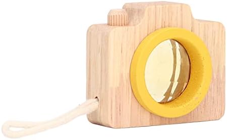 Bee Eye Effect Prism Lens Toy, Camera Style, Oak Wood, Yellow, 2x1.9x1 Inch, Portable - Image 4