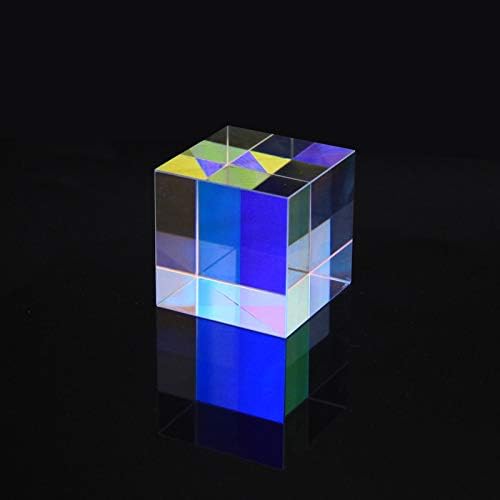 RGB Prism, Glass 6sides Bright Optical Glass Prism Cube Colorful Combiner Splitter for Physics and Decoration, 25mm - Image 7