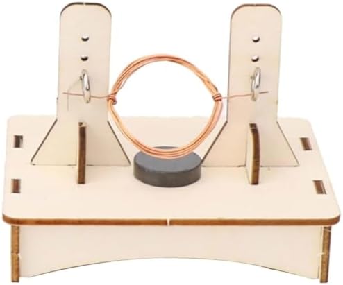 Wooden Frame DIY DC Motor Assembly Kit, Magnet Metal Coil Electromagnetic Rotation Energy Conversion Physics Lab Equipment - Image 5