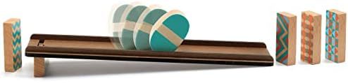 DJECO Zig & Go Culbuto Wooden Domino Set (7pcs) - Domino Construction Set for Kids - Fun & Challenging Activity for Friends & Family - Wooden Chain Reaction Game for Children 8+ Years Girls & Boys by DJECO