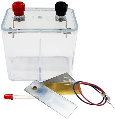 Galvanic Cell Experiment Kit - Battery Simulation Device with Copper/Iron/Zinc Electrodes, Chemistry Lab Teaching Equipment for Redox Reactions by Unknown