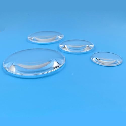 Acrylic Double Convex Lens - 30mm/40mm/50mm/60mm Biconvex Magnifying Lens with Focal Lengths 70/138/180/100 MM 1pc(D40mm FL100mm) by Unknown