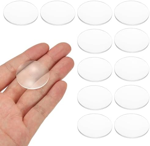 PATIKIL 12 Pack Biconvex Lens, 31mm Dia. 65mm Focal Length Optical Lenses Magnifier Paperweight Acrylic Double Convex for DIY Office Desk Home Science Experiment Telescope by PATIKIL