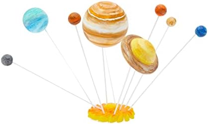 12-Piece 3D Solar System Model Kit - 12 Pcs White Foam Balls & Dowels - DIY Solar System Project & Kids Toys - Foam Planets to Paint & Painting Kit for Science Coloring Fun for Kids - Image 4
