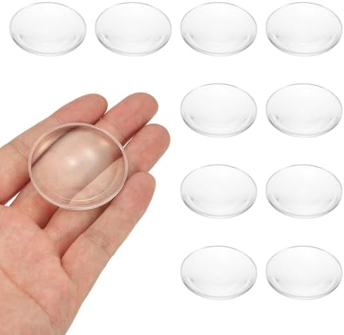 PATIKIL 10 Pack Biconvex Lens, 42mm Dia. 42mm Focal Length Aspheric Optical Lenses Magnifier Paperweight Acrylic Double Convex for DIY Office Desk Home Science Experiment Telescope by PATIKIL