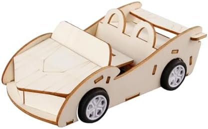 3D Wooden Puzzle Car DIY Assemble Construction Toy Crafts Model Kit by Unknown