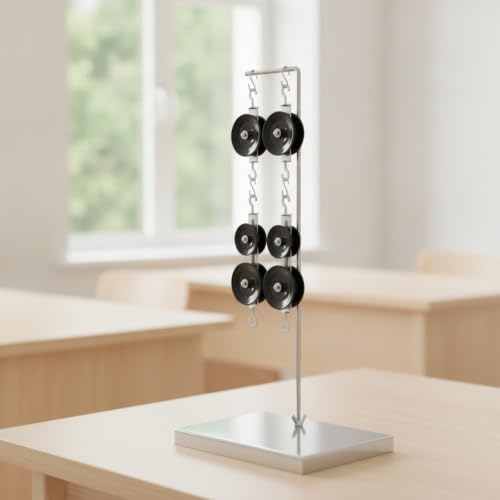predolo Pulley Block Set with Stand Hands-on Pulley Experiment Kit Compact Simple Machines Apparatus for Homeschooling - Image 4