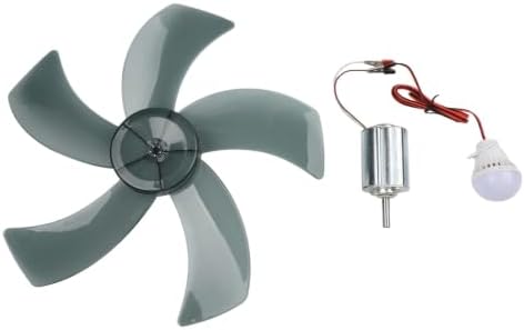 DIY Breeze Wind Turbine and Hand Crank Permanent Magnet Generator Kit, 12V 80W Output, Metal and ABS Construction, Includes Motor, Bulb, Fan or Crank Options, Supports Home or Outdoor LED Lighting - Image 5