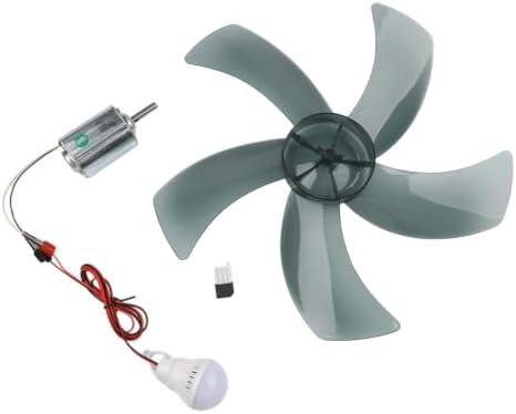 DIY Breeze Wind Turbine and Hand Crank Permanent Magnet Generator Kit, 12V 80W Output, Metal and ABS Construction, Includes Motor, Bulb, Fan or Crank Options, Supports Home or Outdoor LED Lighting - Image 6