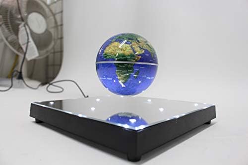 PowerTRC Rotating Magnetic Levitation Globe Suspended in Air Floating 3.5 inch Globe, ABS Base with Mirror and LED Lights - Image 7