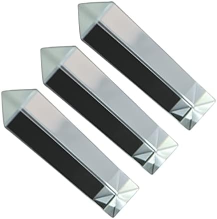 PRETYZOOM Glass Prisms 3pcs Optical Glass Angle Prism for Photography by PRETYZOOM