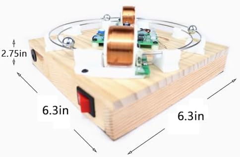 3D Printed Electromagnetic Coil Accelerator,DIY Electromagnetic Induction Iron Ball Circular Motion Coil, Magnetic Field Magnetic Force Hands-On Physics Experiment Kit for Adults - Image 3