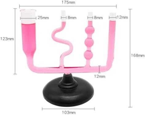 Four Different Cross-Section Glass Communicating Vessel Demonstrator Static Liquid Equal Level Hydraulic Pressure Fluid Statics - Image 3