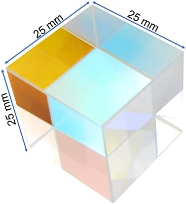 Labnique 25 mm Glass Cube Prism, RGB Dispersion Prism, X-Cube, Dichroic Cube with Hinged Gift Box, for Teaching of Optics, Photo Effects, and Decoration - Image 2