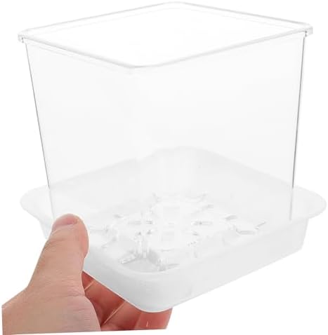 Yardwe 1set Clear Plant Pots with Drainage Holes Transparent Hydroponic for Boys and Girls Educational Gardening Tool for Root Observation and Plant Growth - Image 3