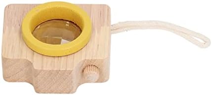 Kikumi Magic Kaleidoscopes Bee Eye Effect Kaleidoscopes, Wooden Prism Lens Toy Birthday Gift For Boys And Girls (Yellow) - Image 7