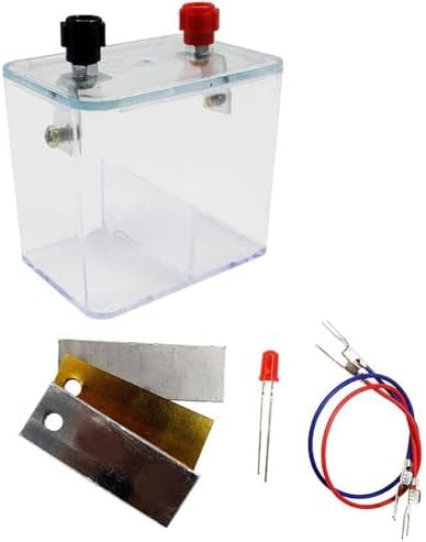 Galvanic Cell Experiment Kit - Battery Simulation Device with Copper/Iron/Zinc Electrodes, Chemistry Lab Equipment for Redox Reaction Demonstration by Unknown