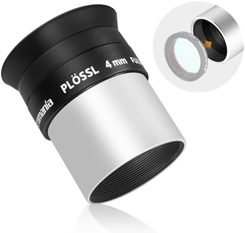 Astromania Telescope Eyepiece 1.25 Inch Plossl Eyepiece Telescope Lense 4mm by AstromaniaOptics