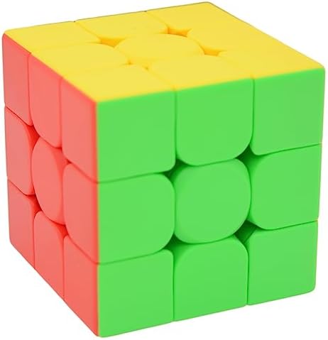 Bukefuno MoYu Meilong 3x3 ABS Engineering Plastic Puzzle, Stickerless, Unisex, Kid, Beginner, 1 Count, 5.6 x 5.6 x 5.6cm by Bukefuno