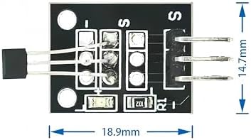 5 Pcs KY-035 3Pin Class Bihor Analog Hall Magnetic Sensor Module Starter Kit - Image 4