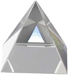 Pyramid Crystal, Optical Glass Triangular Prism, Energy Generator Prisms, for Teaching Experiment Tool Light Spectrum Physics and Photo Photography Family Decoration Gift, 80mm by JINGLING